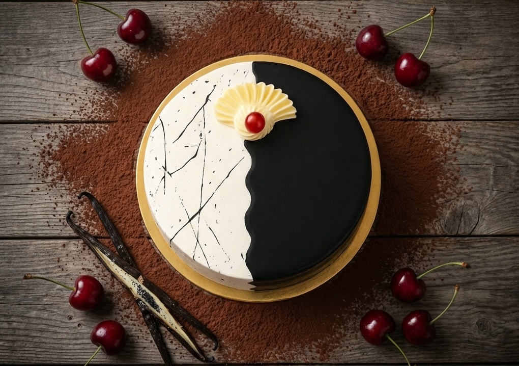 Two Face Cake (Chocolate & Vanilla)